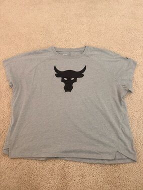 Under Armour Gray Crewneck Athletic Tee Project Rock